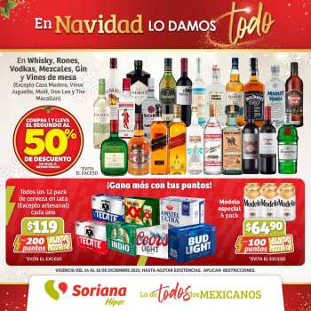 Folleto actual Soriana Híper - 14.12.2023 - 18.12.2023.