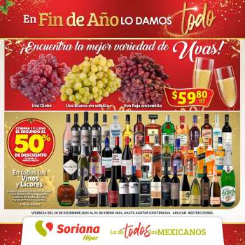 Folleto actual Soriana Híper - 28.12.2023 - 1.1.2024.