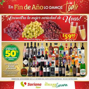 Folleto actual Soriana Súper - 28.12.2023 - 1.1.2024.