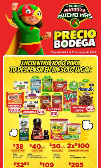 Folleto actual Bodega Aurrerá - 4.1.2024 - 31.1.2024.