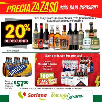 Folleto actual Soriana Súper - 18.1.2024 - 22.1.2024.