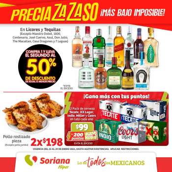 Folleto actual Soriana Híper - 25.1.2024 - 29.1.2024.