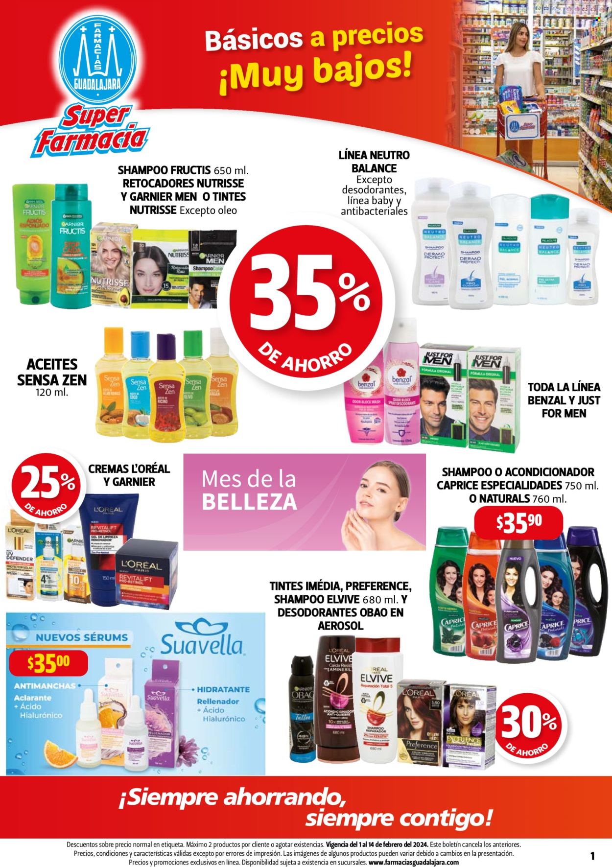 Catálogo Farmacias Guadalajara - 1.2.2024 - 14.2.2024. Página 1