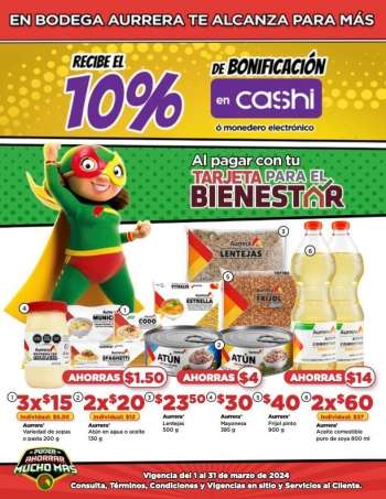 Folleto actual Bodega Aurrerá - 1.3.2024 - 31.3.2024.