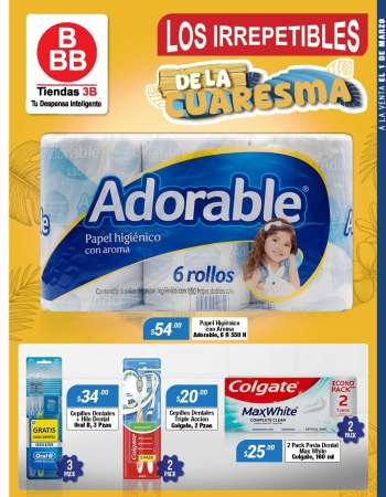 Folleto actual Tiendas 3B - 1.3.2024 - 31.3.2024.