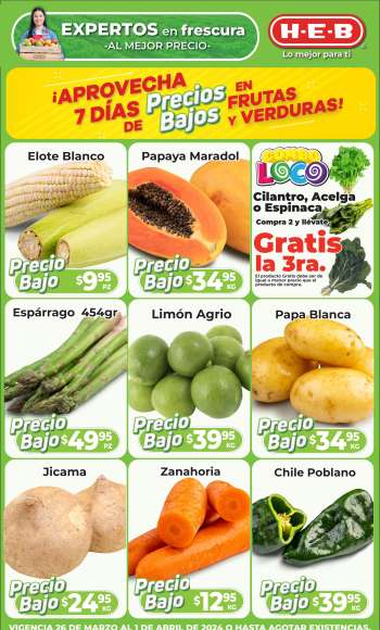 Folleto actual H-E-B - 26.3.2024 - 1.4.2024.