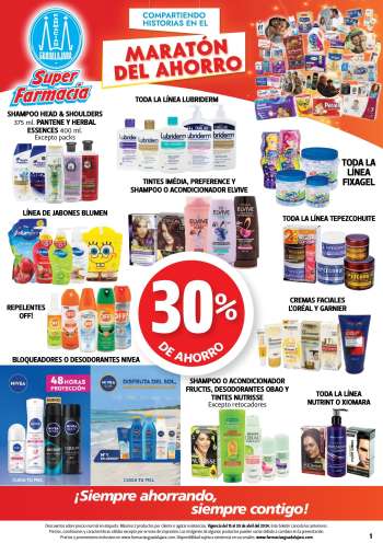Folleto actual Farmacias Guadalajara - 15.4.2024 - 30.4.2024.