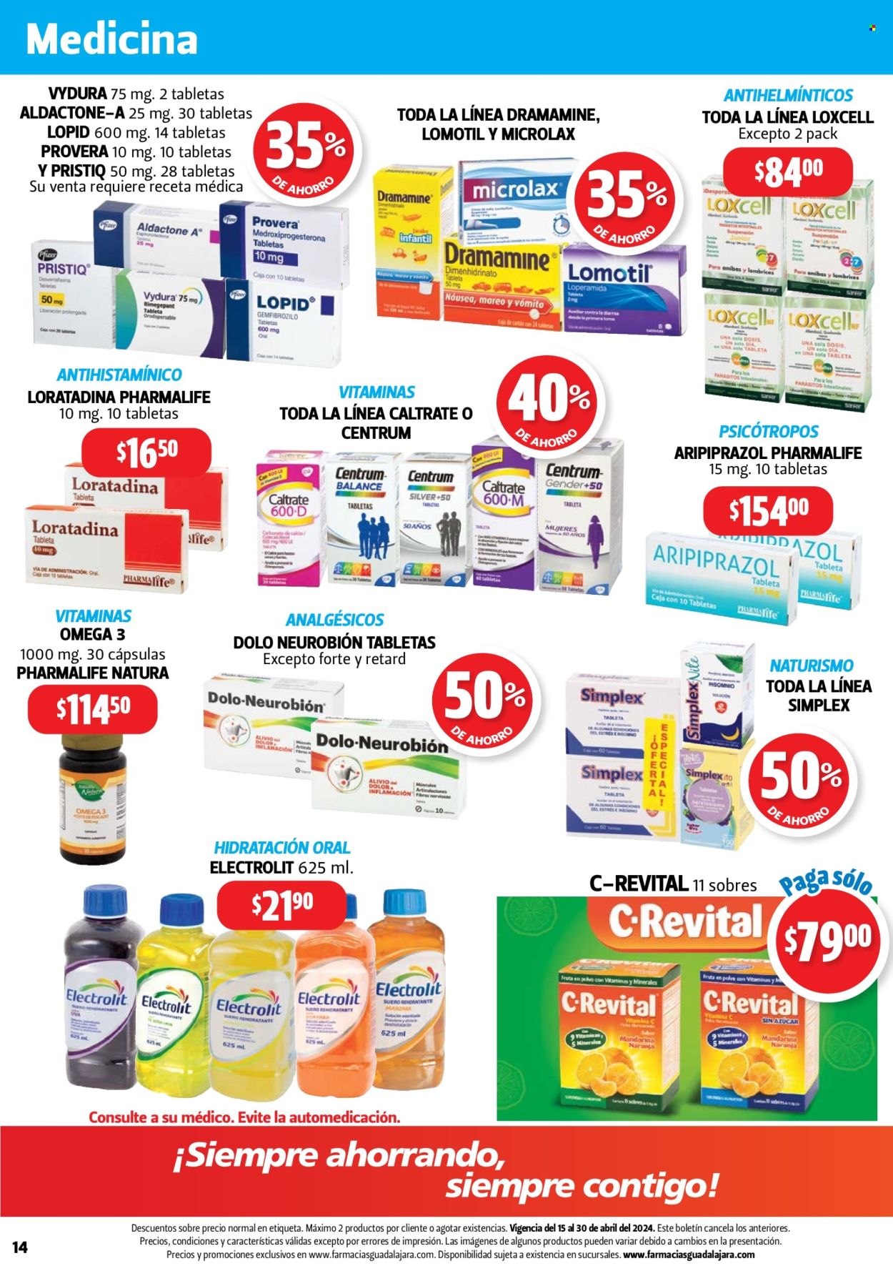 Catálogo Farmacias Guadalajara - 15.4.2024 - 30.4.2024. Página 14