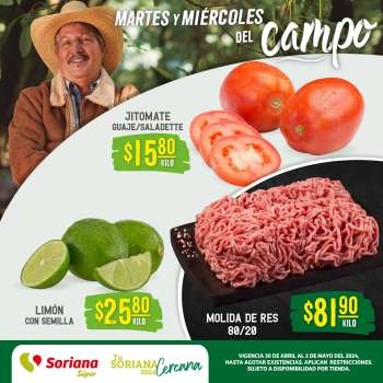 Folleto actual Soriana Súper - 30.4.2024 - 2.5.2024.