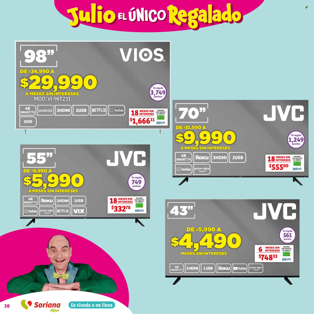 Catálogo Soriana Híper - 27.6.2024 - 3.7.2024. Página 30