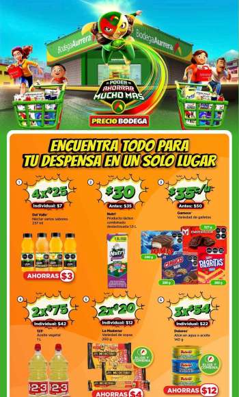Folleto actual Bodega Aurrerá - 4.7.2024 - 24.7.2024.