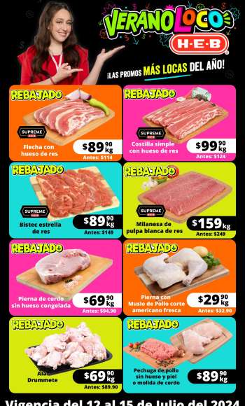 Folleto actual H-E-B - 12.7.2024 - 15.7.2024.
