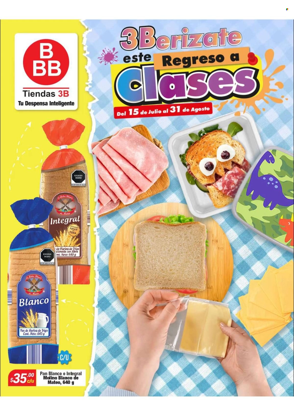 Catálogo Tiendas 3B - 15.7.2024 - 31.8.2024. Página 1