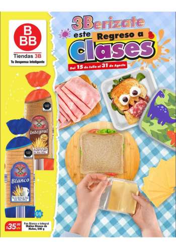 Folleto actual Tiendas 3B - 15.7.2024 - 31.8.2024.