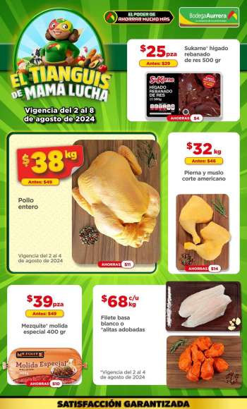 Folleto actual Bodega Aurrerá - 2.8.2024 - 8.8.2024.