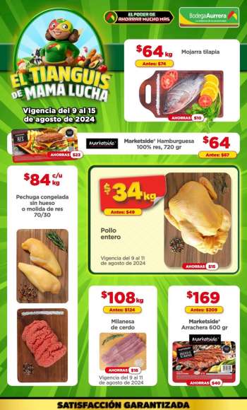 Folleto actual Bodega Aurrerá - 9.8.2024 - 15.8.2024.