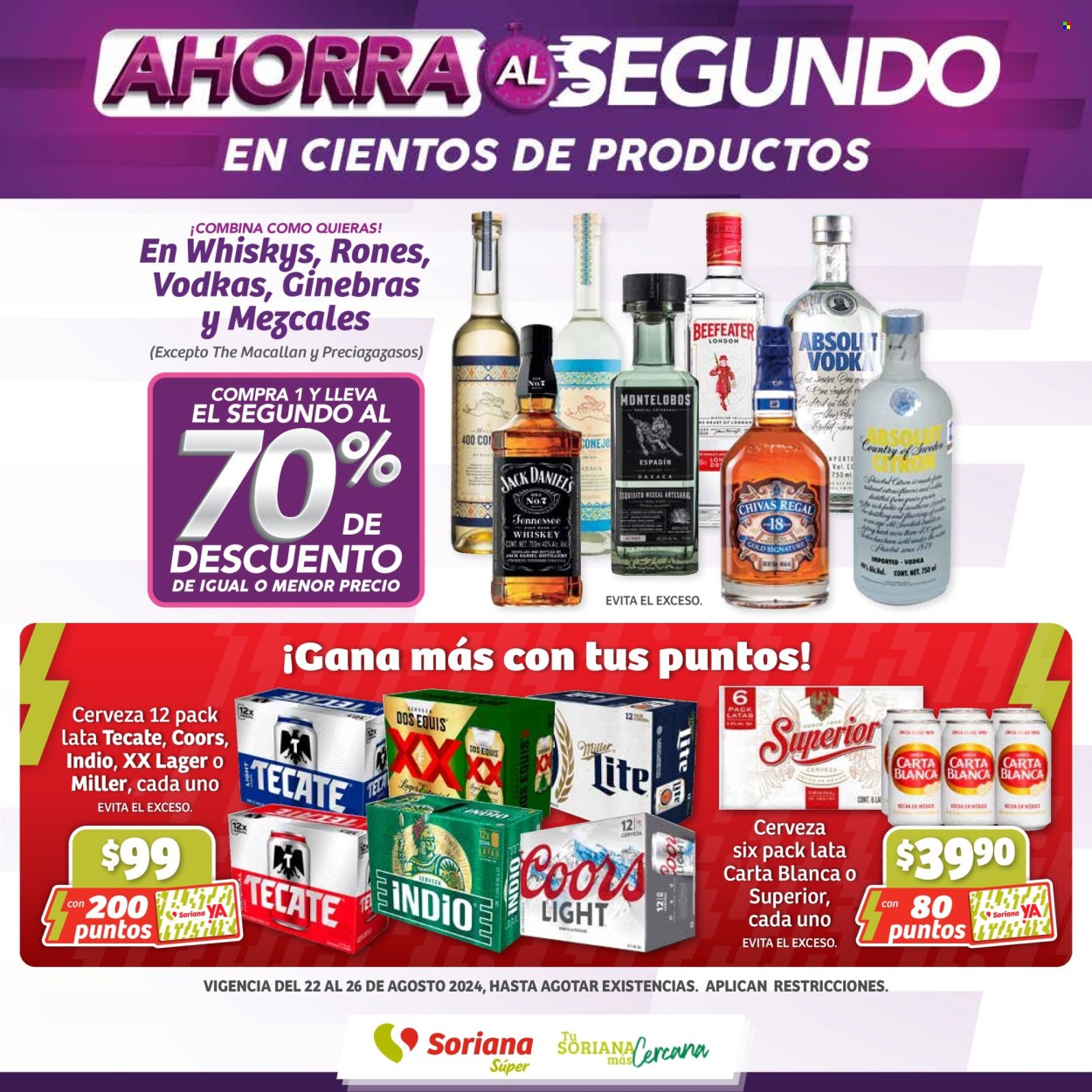 Catálogo Soriana Súper - 22.8.2024 - 26.8.2024. Página 1