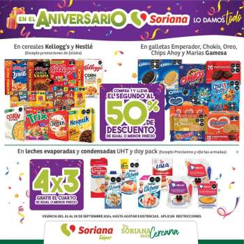 Folleto actual Soriana Súper - 26.9.2024 - 30.9.2024.