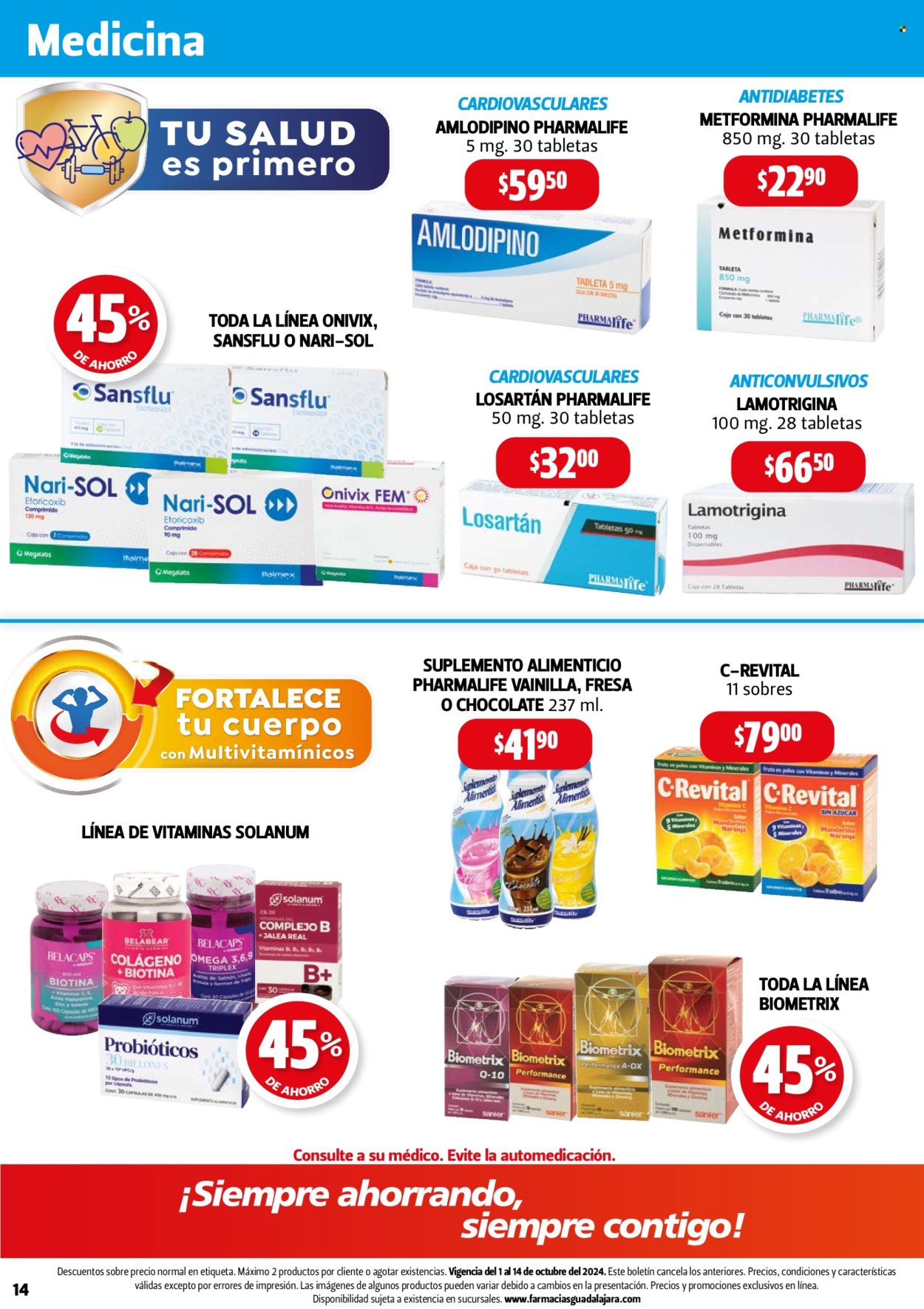 Catálogo Farmacias Guadalajara - 1.10.2024 - 14.10.2024. Página 14