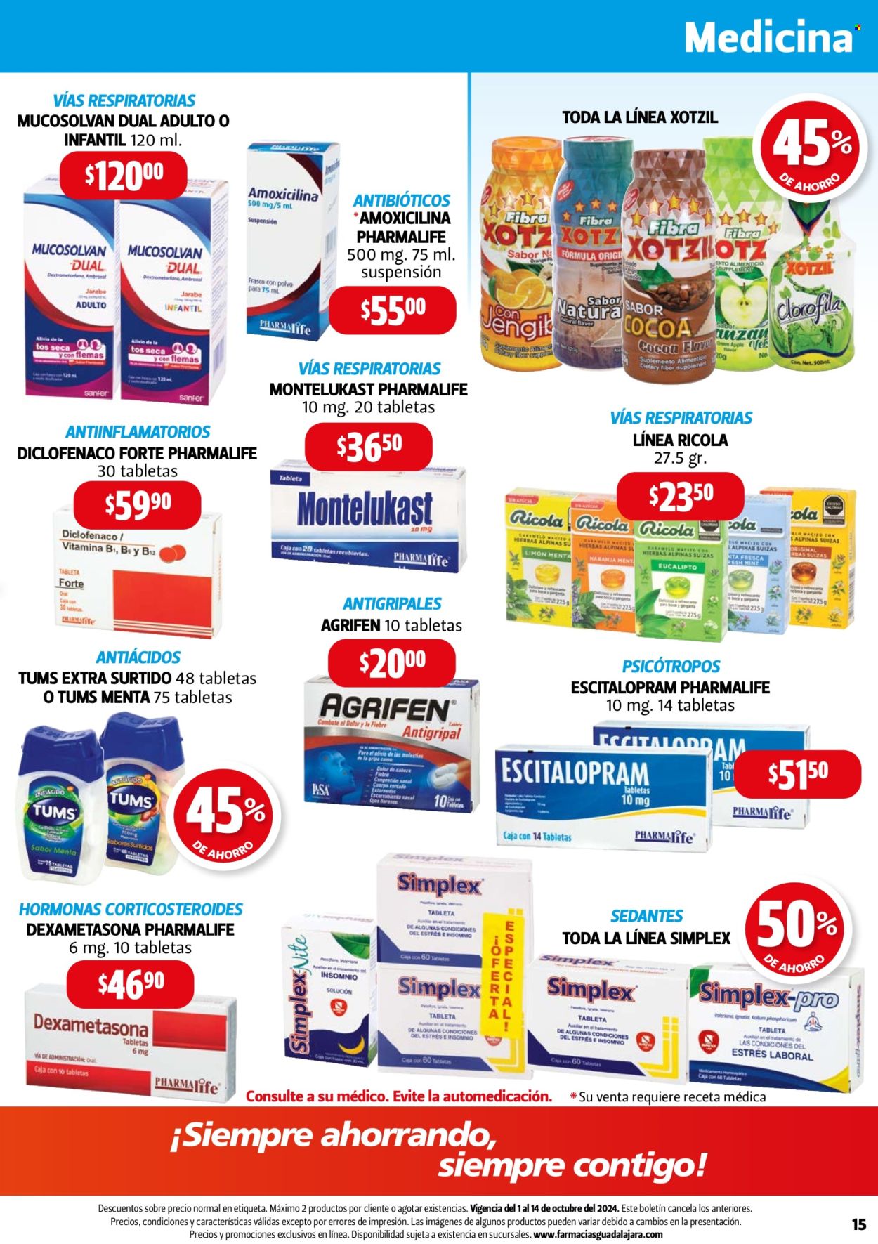 Catálogo Farmacias Guadalajara - 1.10.2024 - 14.10.2024. Página 15