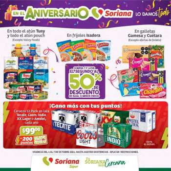 Folleto actual Soriana Súper - 4.10.2024 - 7.10.2024.