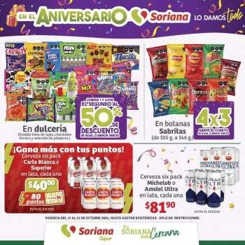 Folleto actual Soriana Súper - 17.10.2024 - 21.10.2024.
