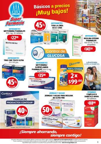 Folleto actual Farmacias Guadalajara - 1.11.2024 - 14.11.2024.