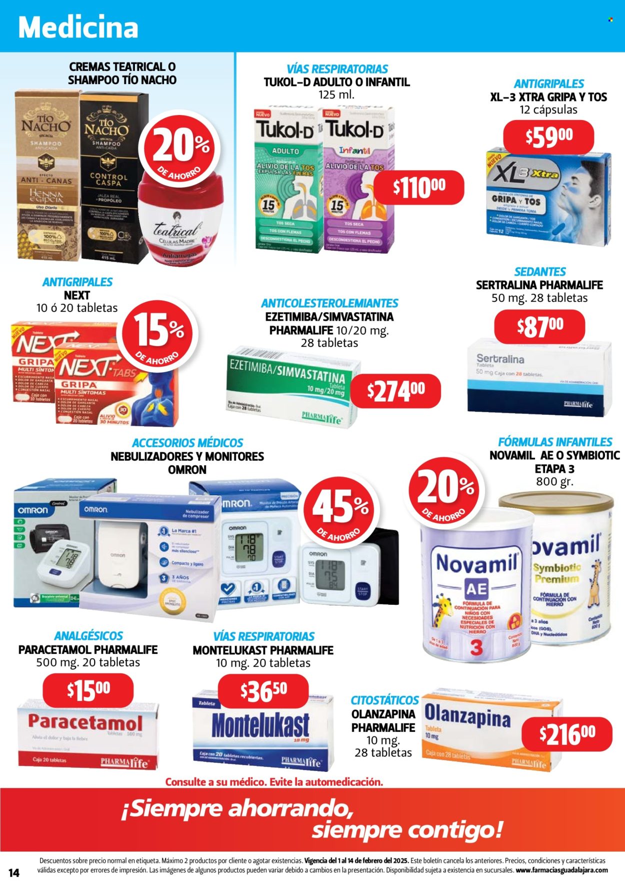 Catálogo Farmacias Guadalajara - 1.2.2025 - 14.2.2025. Página 14