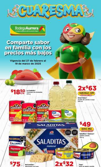 Folleto actual Bodega Aurrerá - 27.2.2025 - 19.3.2025.