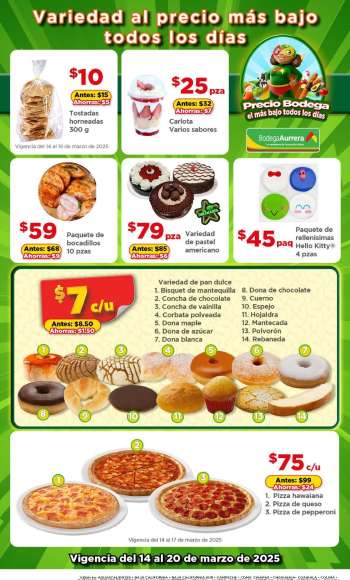 Folleto actual Bodega Aurrerá - 14.3.2025 - 20.3.2025.