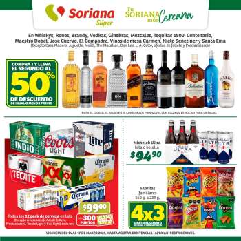 Folleto actual Soriana Súper - 14.3.2025 - 17.3.2025.