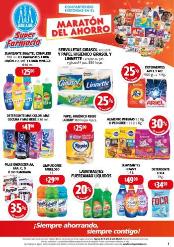 Folleto actual Farmacias Guadalajara - 15.4.2025 - 30.4.2025.