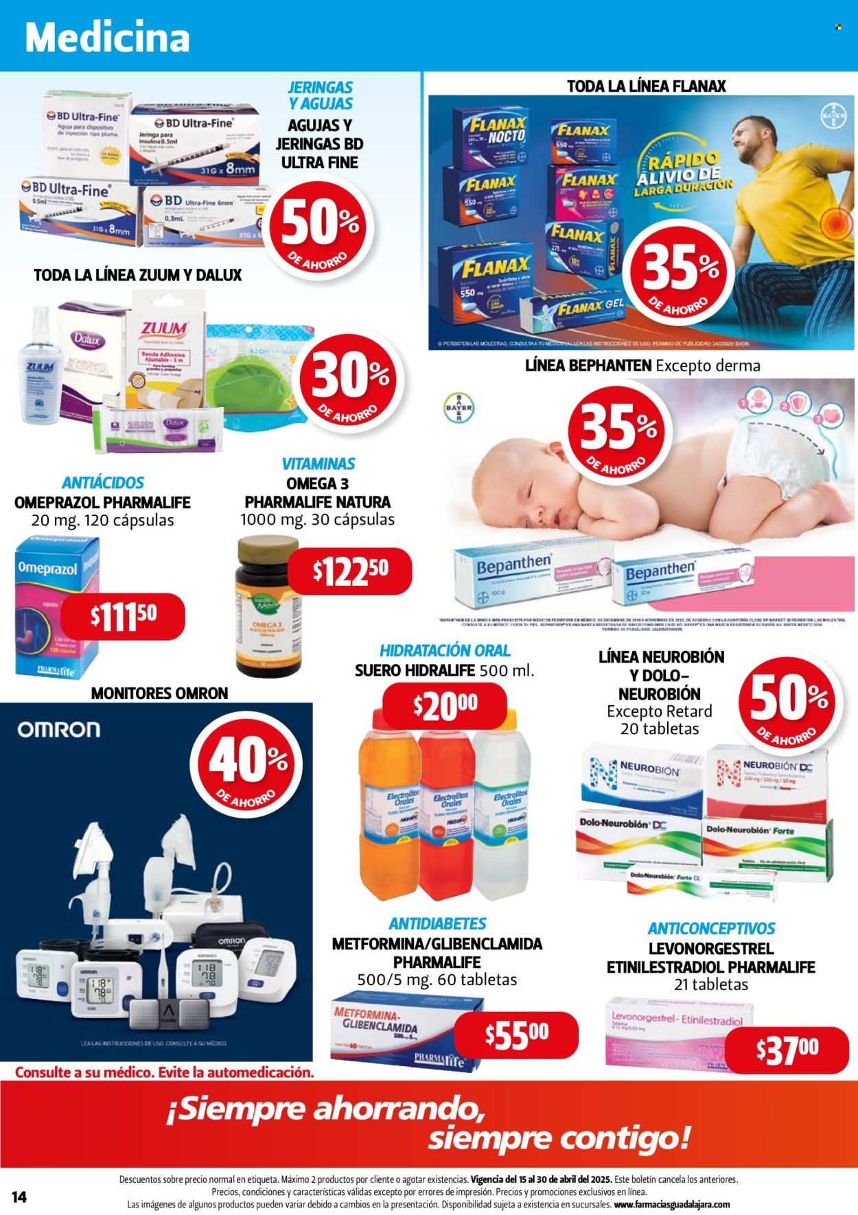 Catálogo Farmacias Guadalajara - 15.4.2025 - 30.4.2025. Página 14