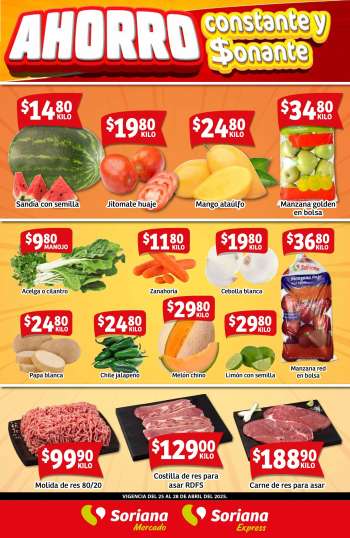 Folleto actual Soriana - 25.4.2025 - 28.4.2025.