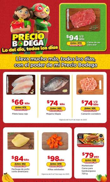 Folleto actual Bodega Aurrerá - 9.5.2025 - 15.5.2025.