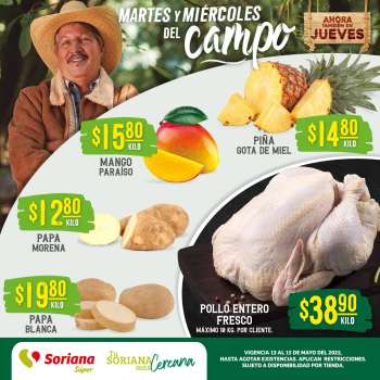 Folleto actual Soriana Súper - 13.5.2025 - 15.5.2025.