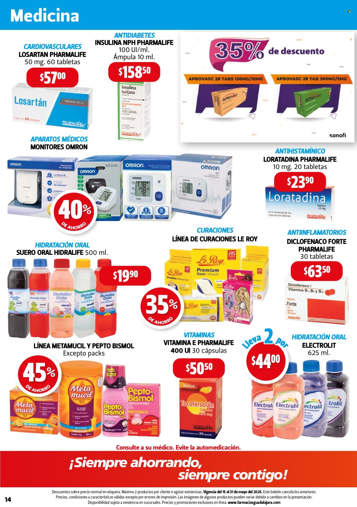 Catálogo Farmacias Guadalajara - 15.5.2025 - 31.5.2025. Página 14