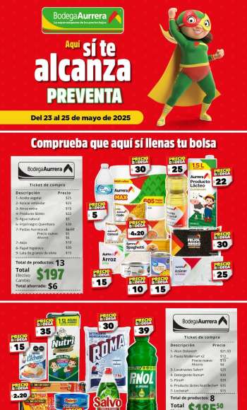 Folleto actual Bodega Aurrerá - 23.5.2025 - 25.5.2025.