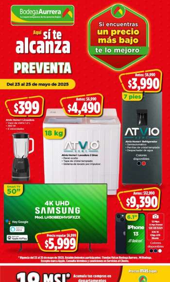 Folleto actual Bodega Aurrerá - 23.5.2025 - 25.5.2025.