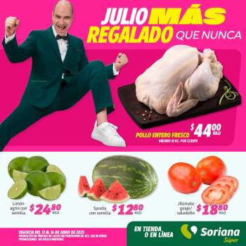 Folleto actual Soriana Súper - 13.6.2025 - 16.6.2025.