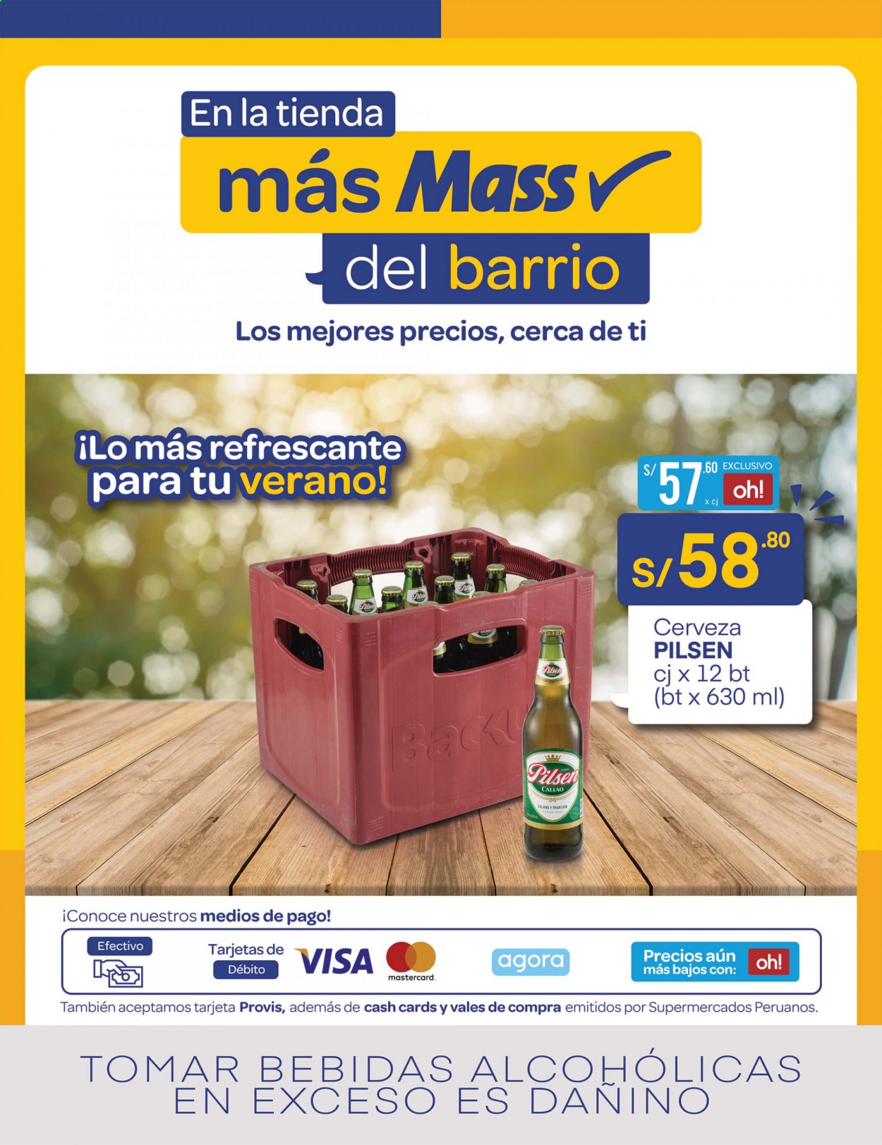 thumbnail - Folleto actual Mass - 2.4.2021 - 15.4.2021 - Ventas - Pilsen, cerveza, bebida, bebida alcohólica. Página 1.