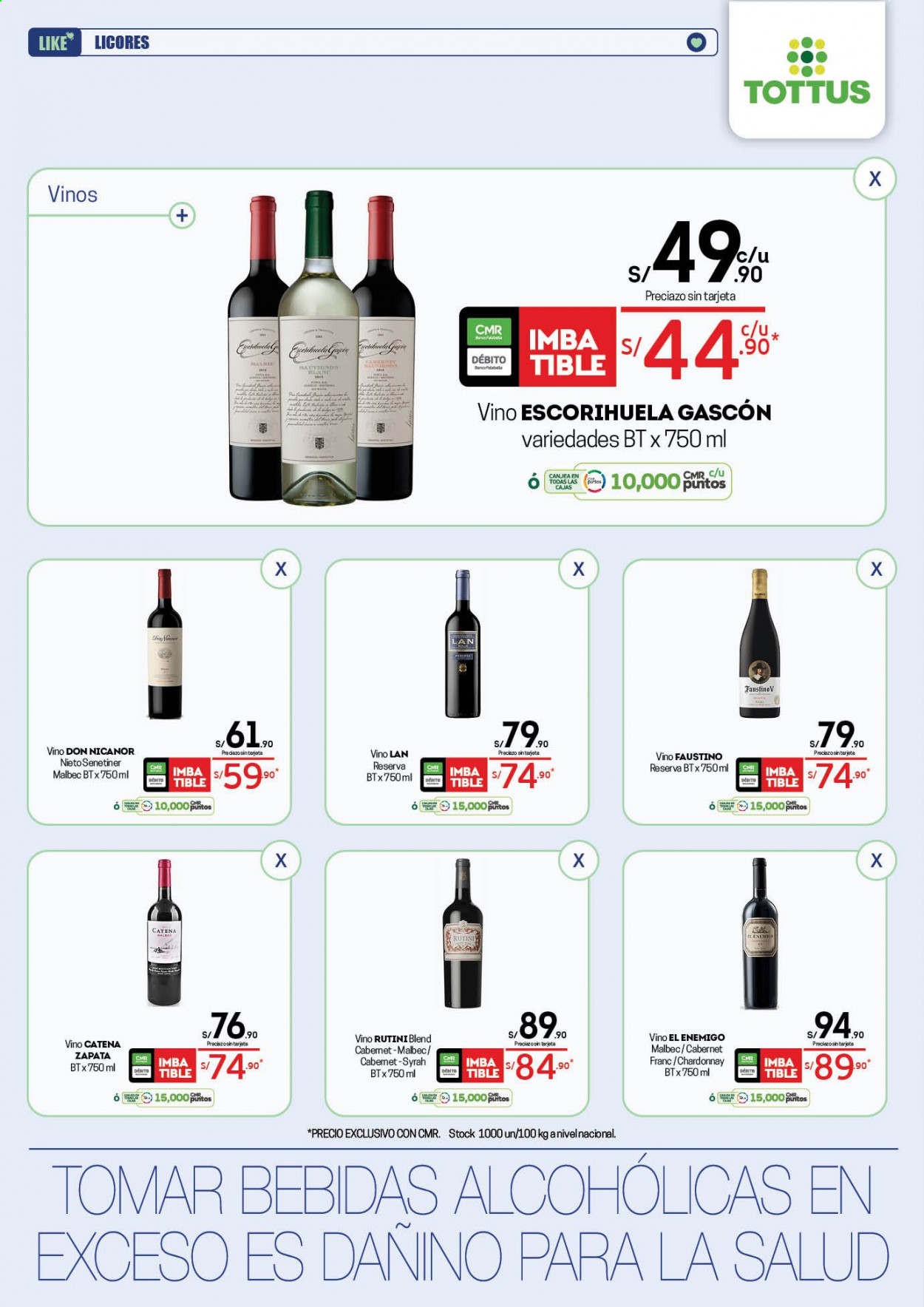 thumbnail - Folleto actual Tottus - 3.6.2021 - 20.6.2021 - Ventas - bebida, vino, Chardonnay, licor, bebida alcohólica. Página 17.