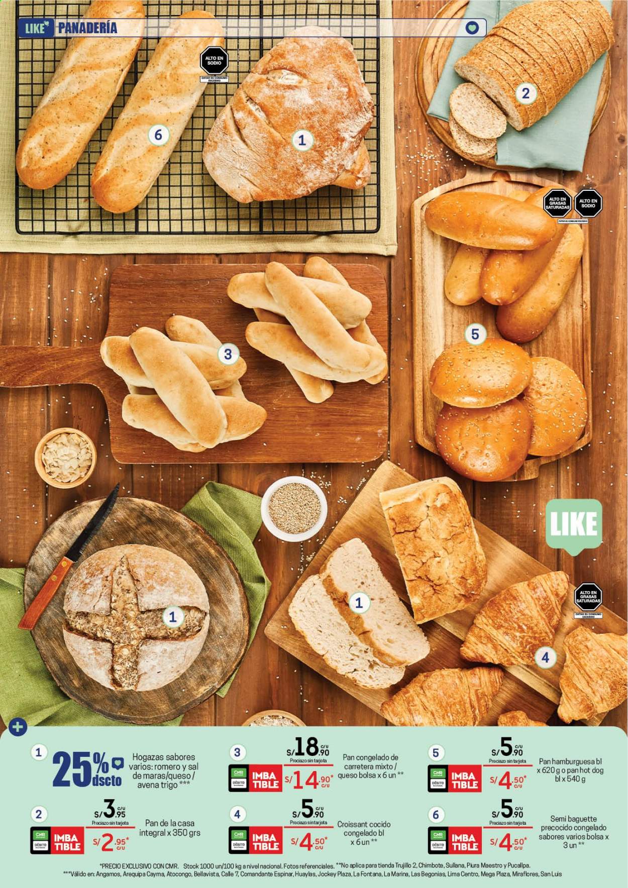 thumbnail - Folleto actual Tottus - 11.6.2021 - 20.6.2021 - Ventas - hamburguesa, baguette, pan, croissant, hot dog, queso, sal. Página 4.