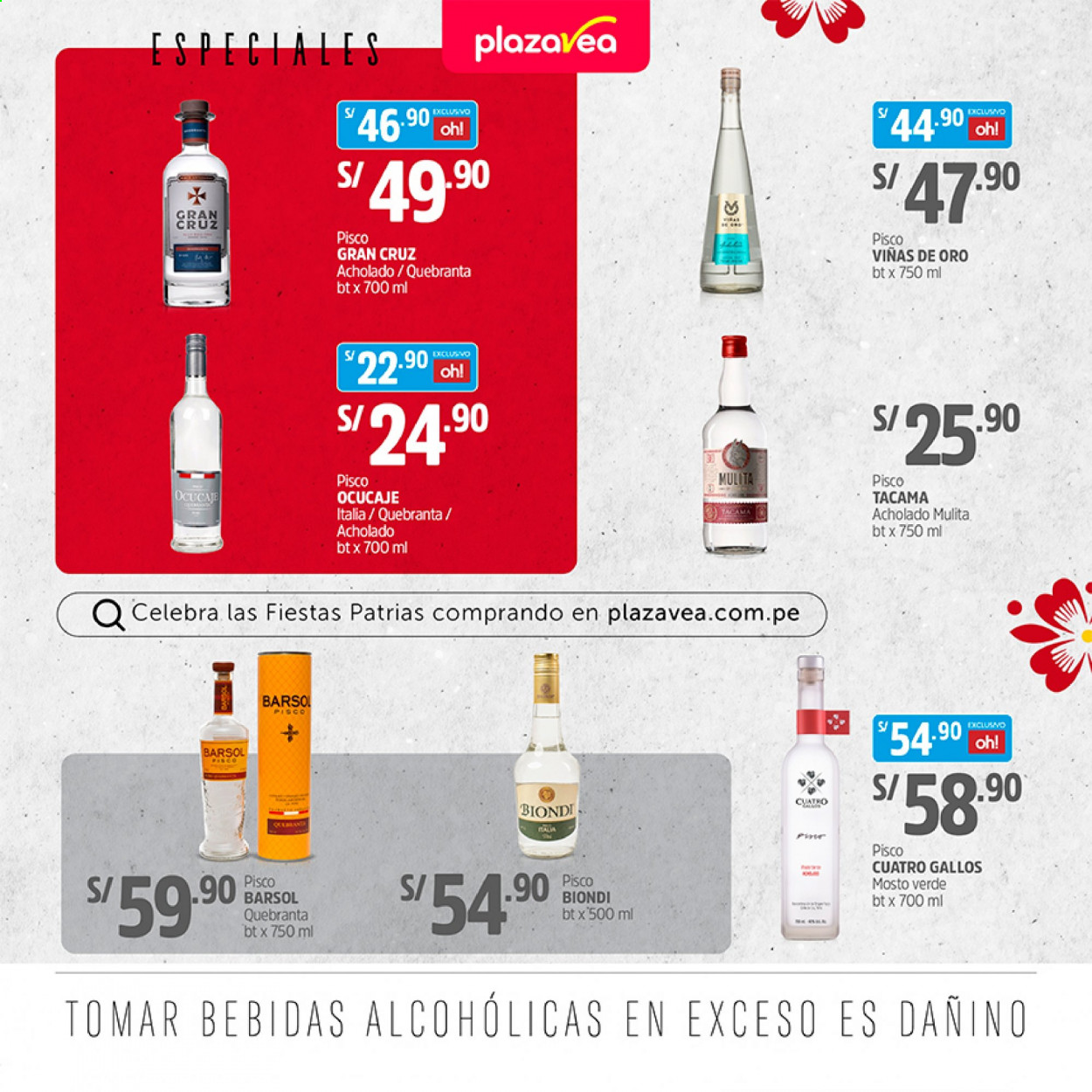 thumbnail - Folleto actual Plaza Vea - 23.7.2021 - 1.8.2021 - Ventas - bebida, bebida alcohólica. Página 3.