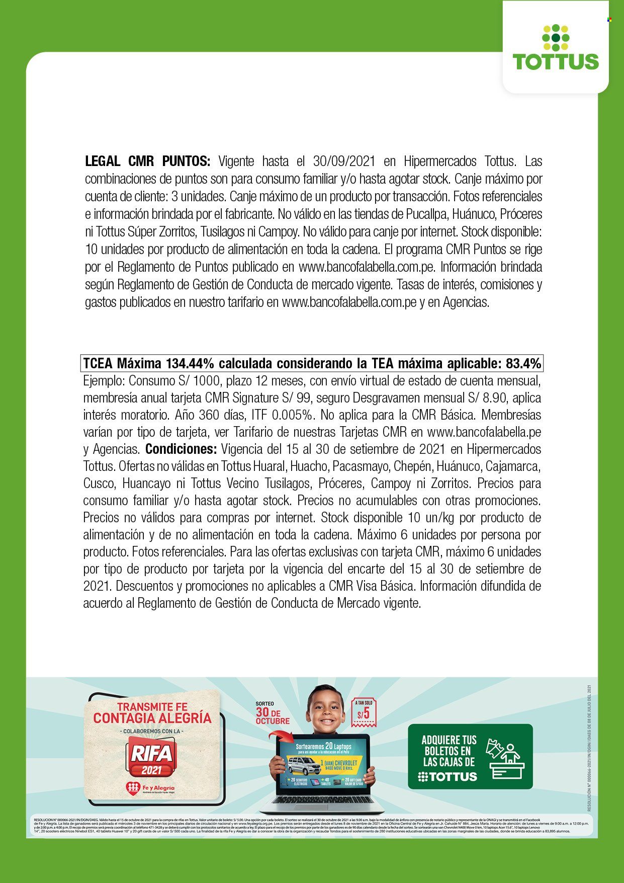thumbnail - Folleto actual Tottus - 15.9.2021 - 30.9.2021 - Ventas - cadena. Página 23.