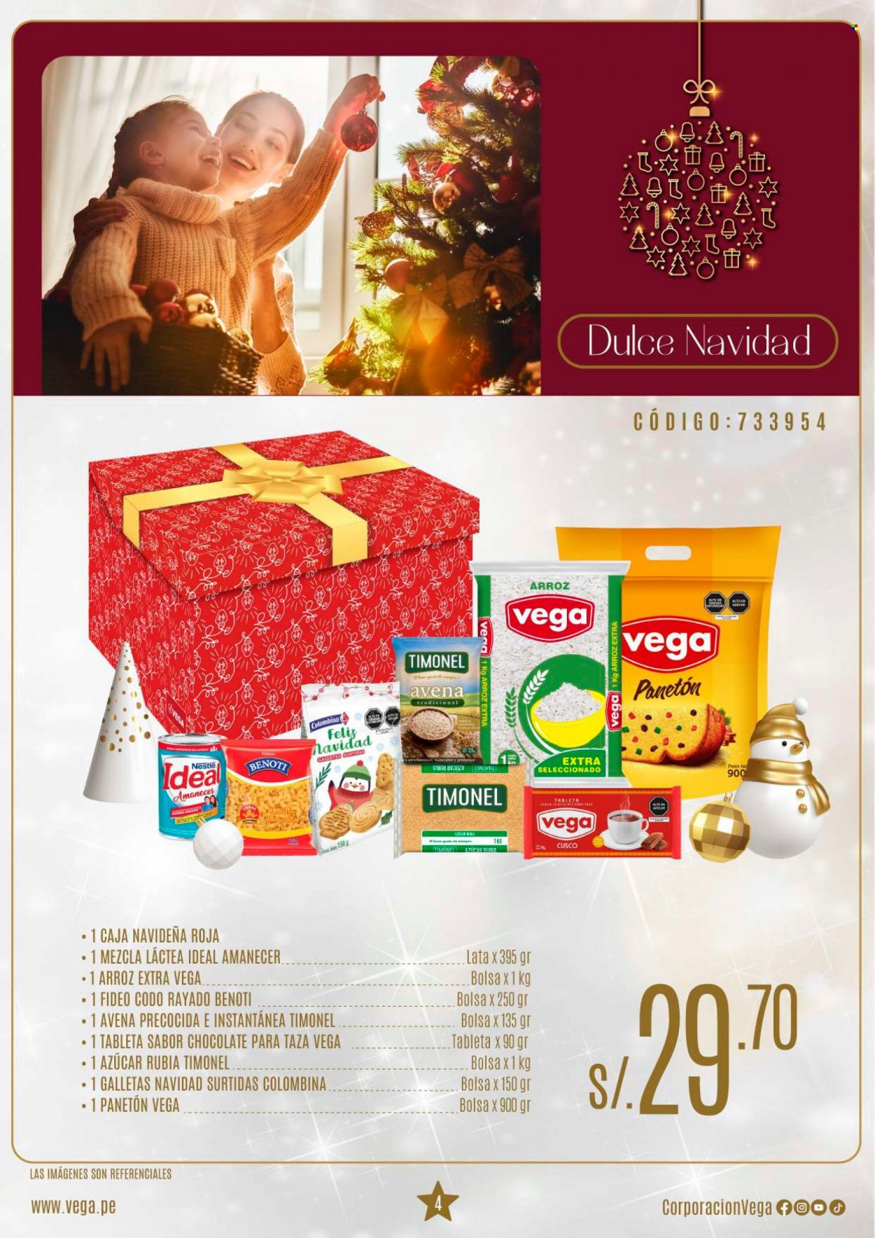 thumbnail - Folleto actual Vega - 4.11.2021 - 25.12.2021 - Ventas - panettone, Nestlé, galletas, arroz, fideos. Página 4.