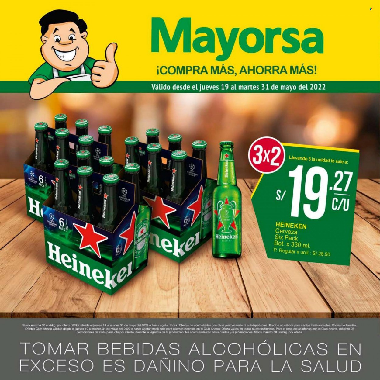 thumbnail - Folleto actual Mayorsa - 19.5.2022 - 31.5.2022 - Ventas - Heineken, cerveza, bebida. Página 24.