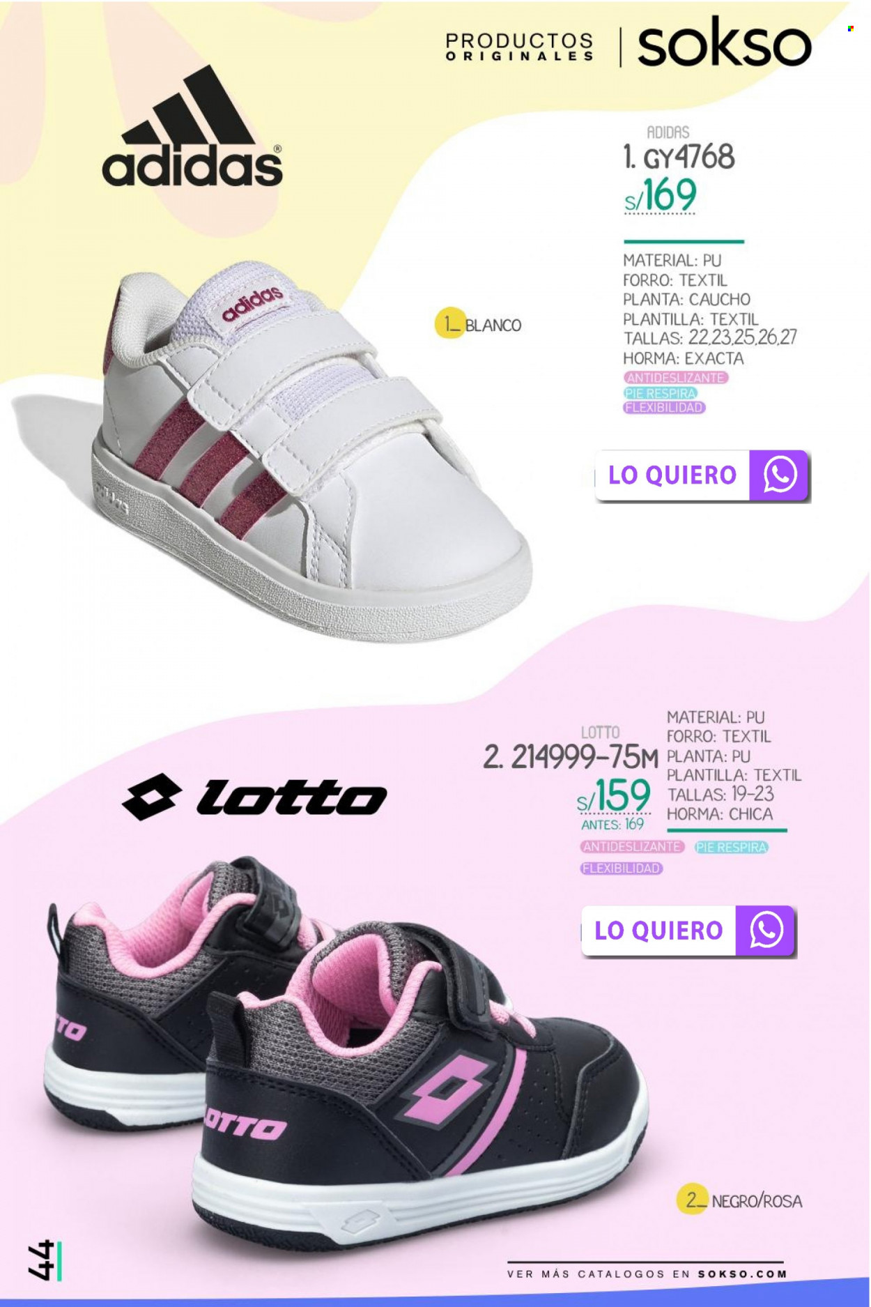 thumbnail - Folleto actual SOKSO - 31.10.2022 - 4.12.2022 - Ventas - Adidas, Lotto. Página 44.