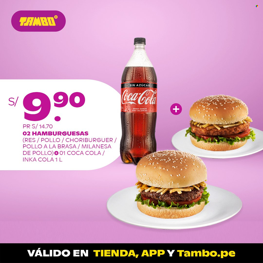 thumbnail - Folleto actual Tambo - 5.1.2023 - 1.2.2023 - Ventas - hamburguesa, milanesa de pollo, refresco, bebida, Coca-cola. Página 4.