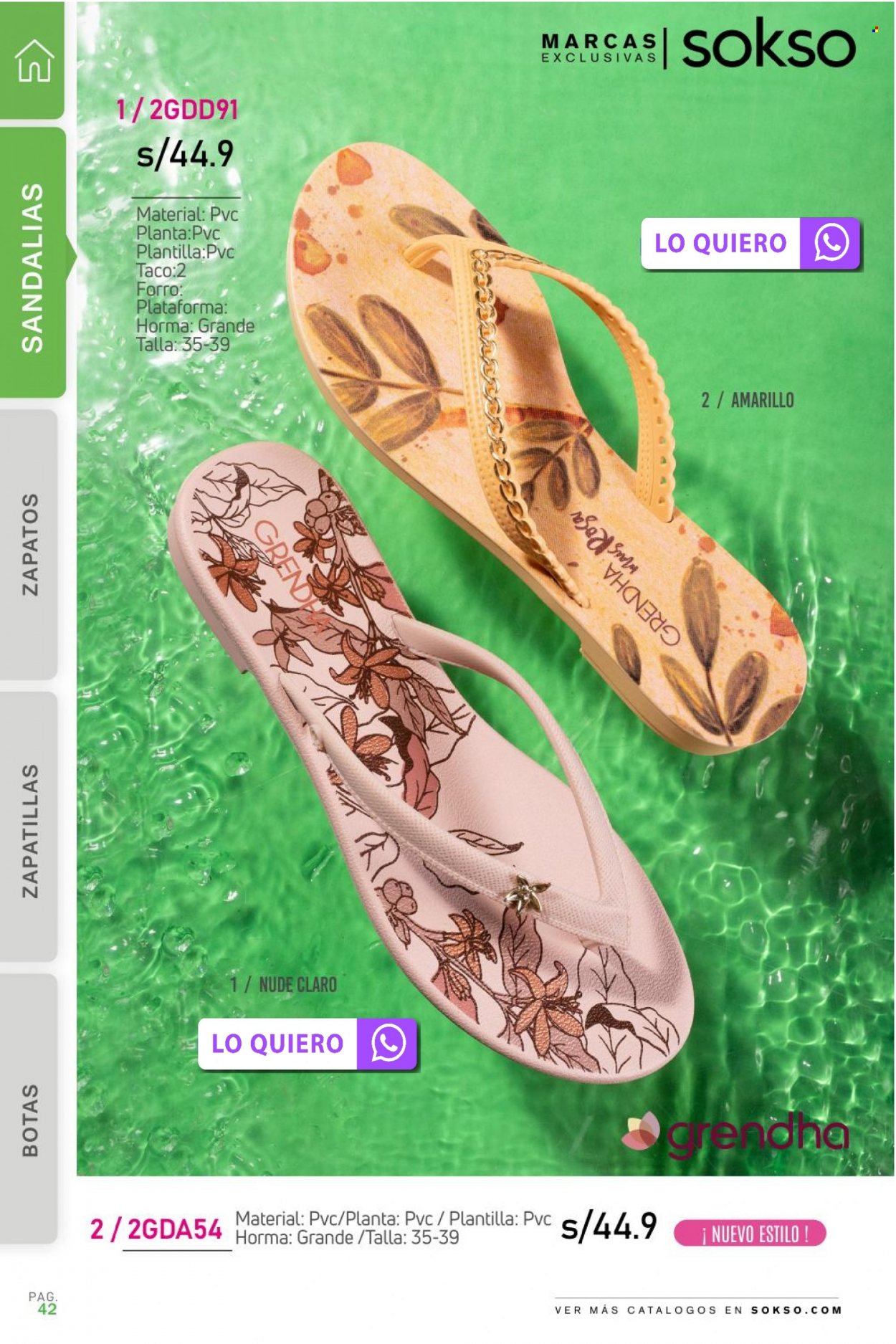 thumbnail - Folleto actual SOKSO - 23.1.2023 - 12.2.2023 - Ventas - botas, zapatilla, zapatos, sandalias. Página 42.